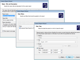 Custom reports wizard