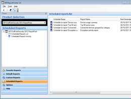 List of scheduled reports