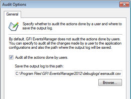 Audit options