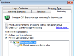 Enable monitoring