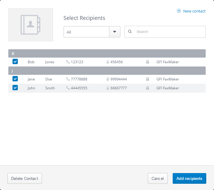 Client address book