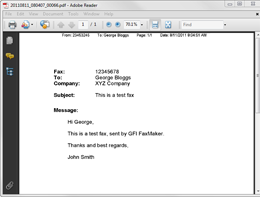 View faxes in the PDF viewer