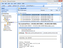 Receive faxes directly from Microsoft Outlook