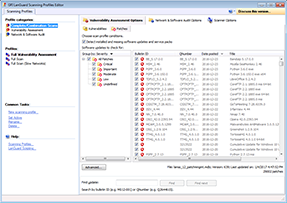 Configuring vulnerability assessment options