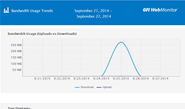 Bandwidth usage trend report